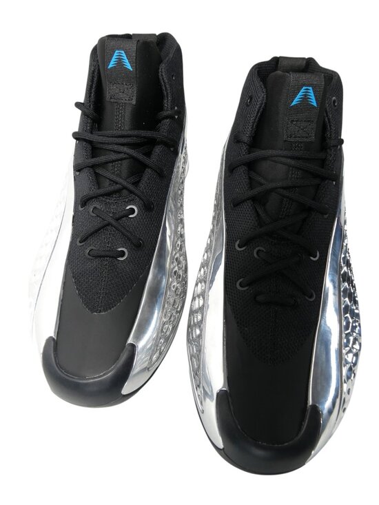 Adidas Anthony Edwards 1 AE1 “Chrome” Black Blue 9.5 Men / 10.5 Women JI0424 main image 10